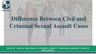 Difference Between Civil and Criminal Sexual Assault