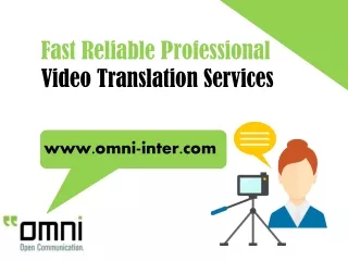 Fast Reliable Professional Video Translation Services