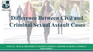 Difference Between Civil and Criminal Sexual Assault