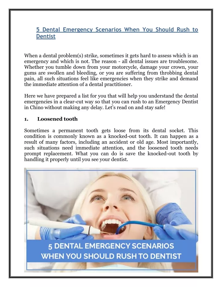 5 dental emergency scenarios when you should rush