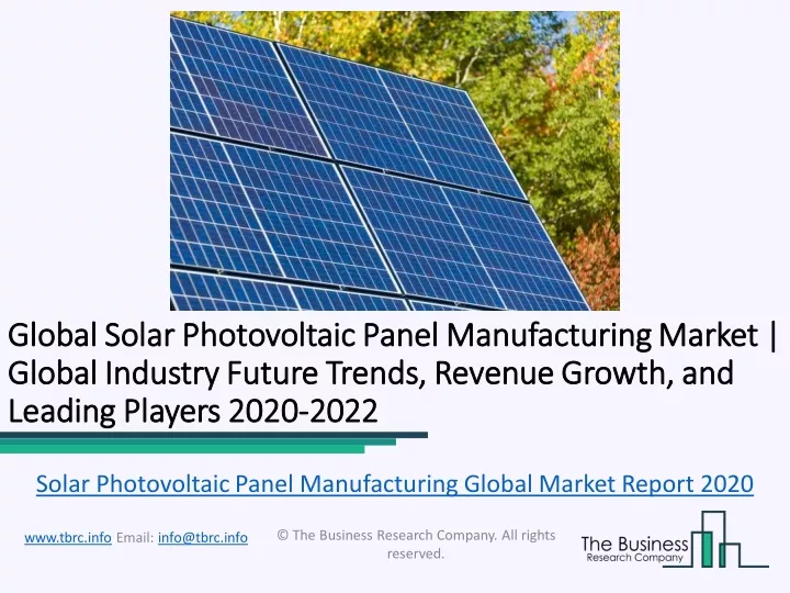 global global solar photovoltaic panel