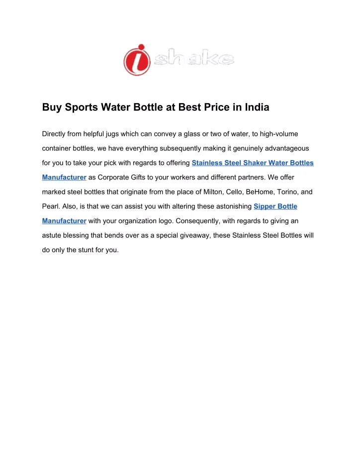 buy sports water bottle at best price in india