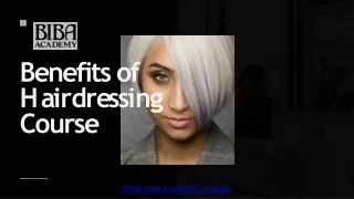 Benefits of hairdressing course