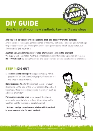 How to install your new synthetic lawn in 3 easy steps!