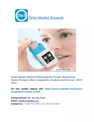 Smart Inhaler Market: Global Market Size, Industry Trends, Leading Players, Market Share and Forecast 2019-2025