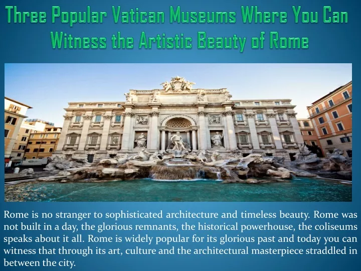 three popular vatican museums where