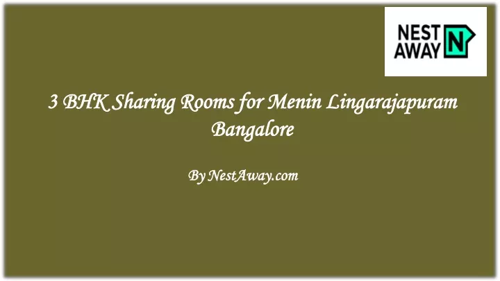 3 bhk sharing rooms for menin lingarajapuram