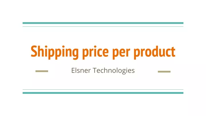 shipping price per product
