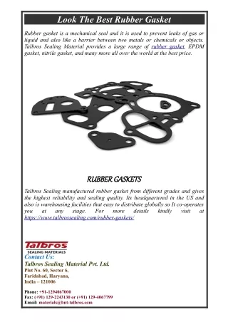 Look The Best Rubber Gasket