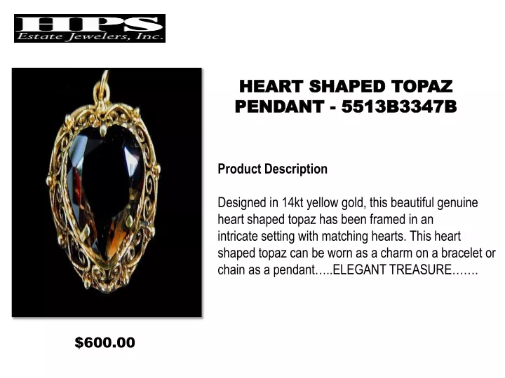 heart shaped topaz heart shaped topaz pendant