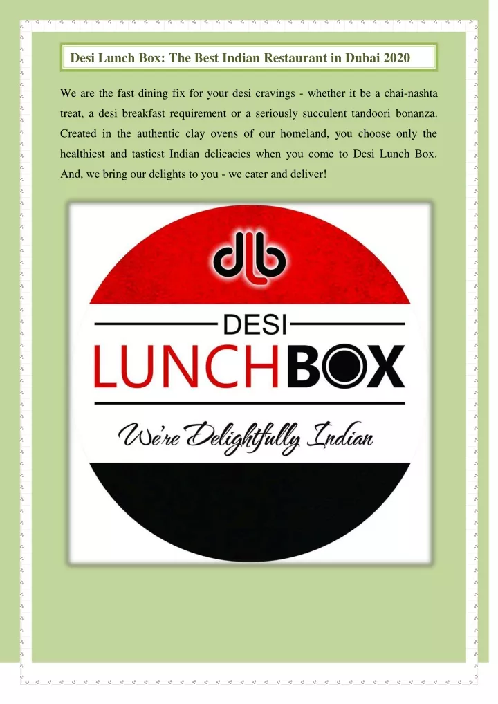 desi lunch box the best indian restaurant