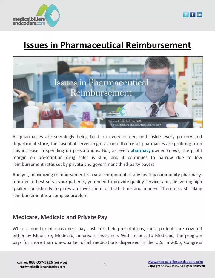 issues in pharmaceutical reimbursement