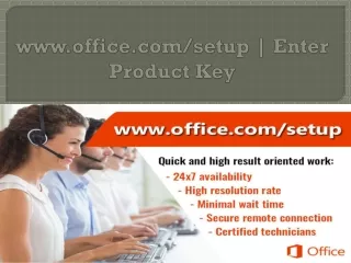www office com setup enter product key