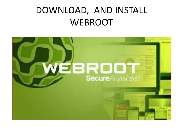 download and install webroot