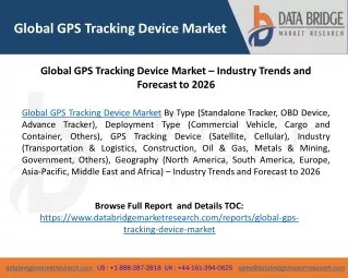 Global GPS Tracking Device Market – Industry Trends and Forecast to 2026