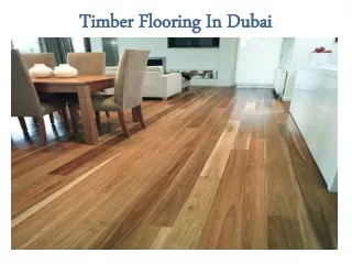 Timber Flooring In Dubai