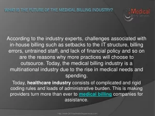 What is the future of the Medical Billing Industry?