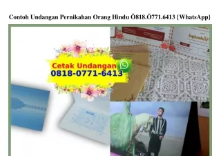 Contoh Undangan Pernikahan Orang Hindu O818O7716413[wa]