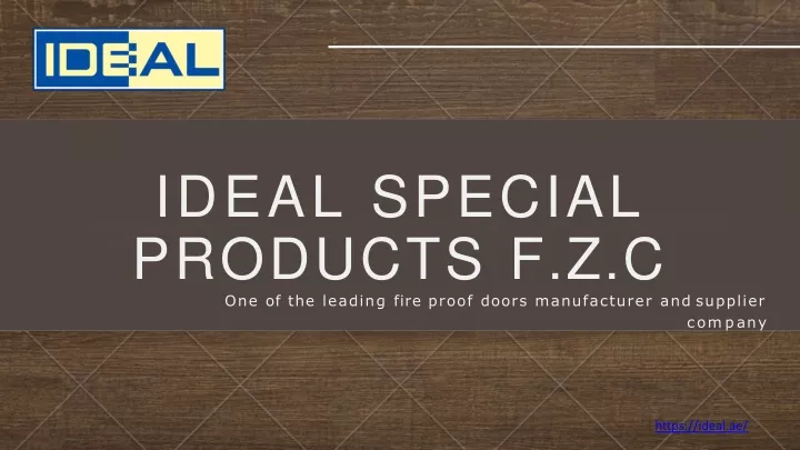 ideal special products f z c