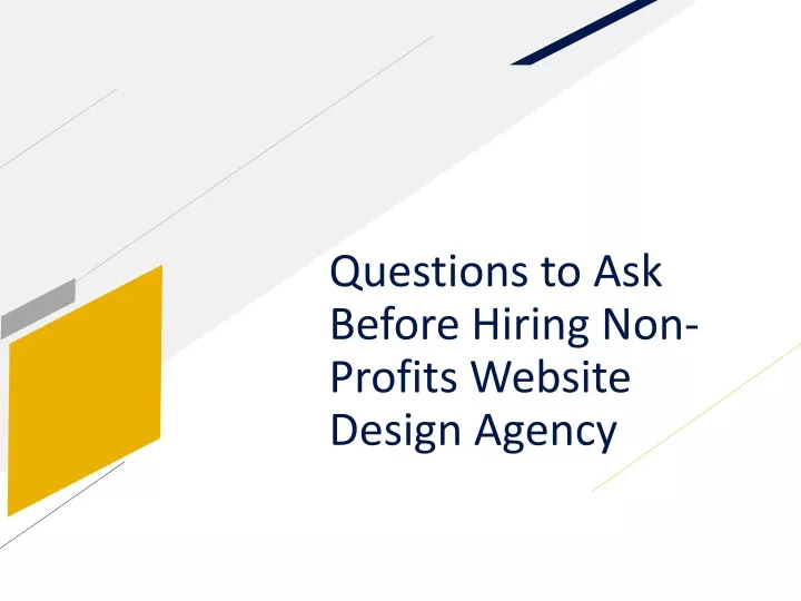 questions to ask before hiring non profits website design agency