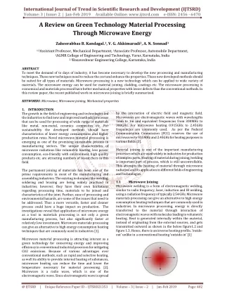 A Review on Green Technology Material Processing Through Microwave Energy