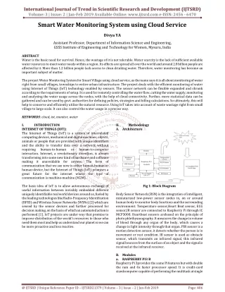 Smart Water Monitoring System using Cloud Service