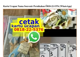 kartu ucapan nama souvenir pernikahan 818 22 5376