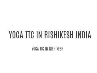 Yoga TTC in RISHIKESH