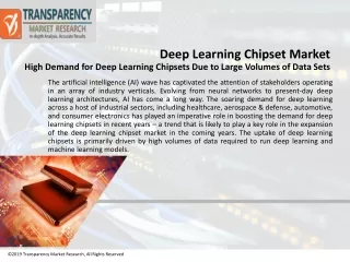 Deep Learning Chipset Market: Rising Allocations On analysis And Innovation