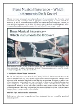 Brass Musical Insurance – Which Instruments Do It Cover? - slide 1