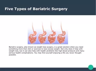 Five Types of Bariatric Surgery