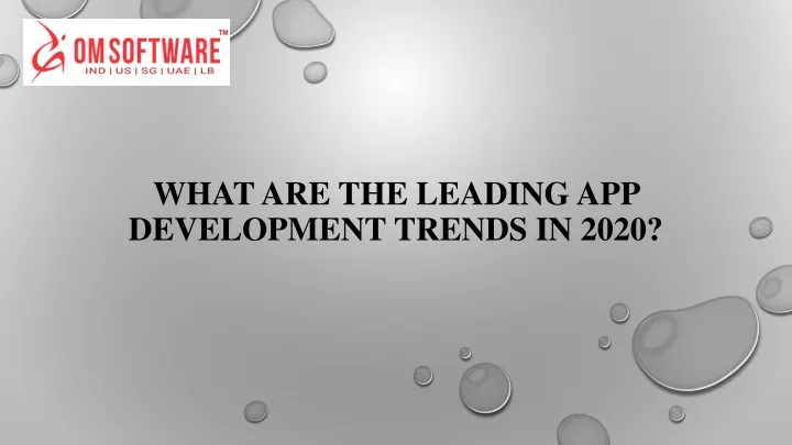 what are the leading app development trends in 2020