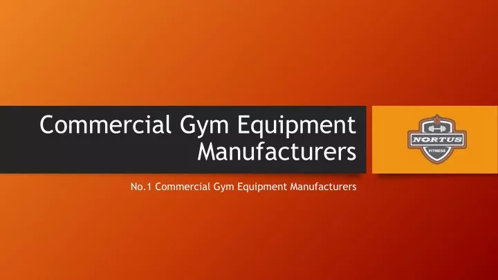 commercial gym equipment manufacturers
