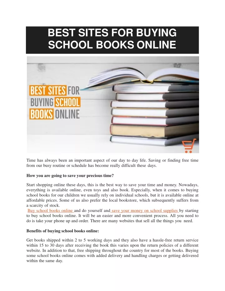 best sites for buying school books online