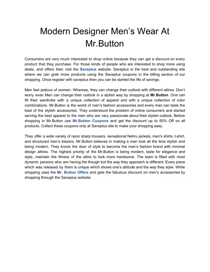modern designer men s wear at mr button