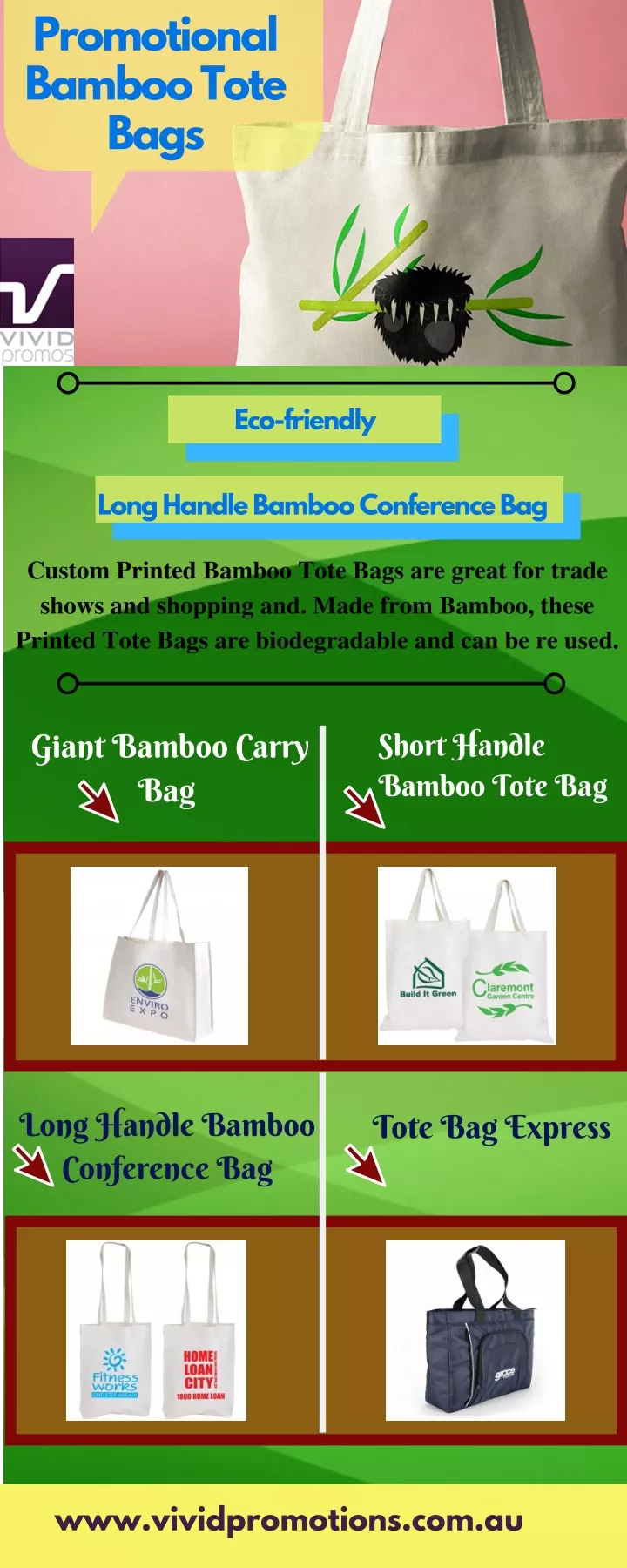promotional bamboo tote bags