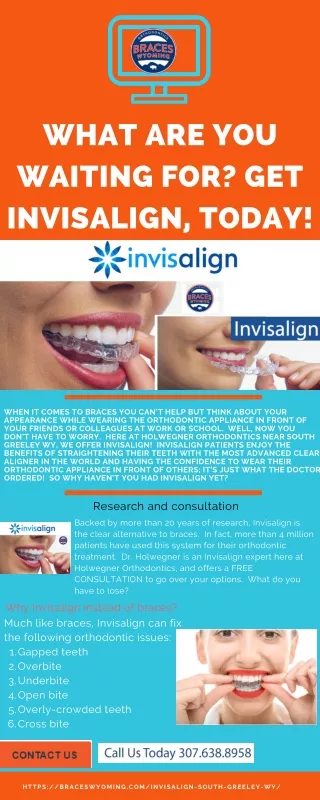 WHAT ARE YOU WAITING FOR? GET INVISALIGN, TODAY!