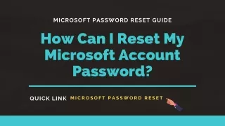 Microsoft Password Reset