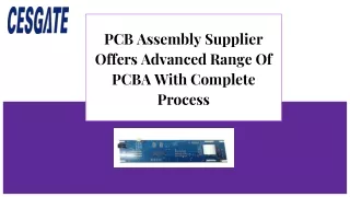 PCB Assembly Supplier Offers Advanced Range Of PCBA With Complete Process