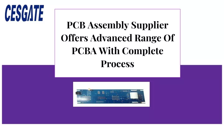 pcb assembly supplier offers advanced range