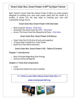 Smart Solar Box PDF: Smart Power 4 All PDF Download