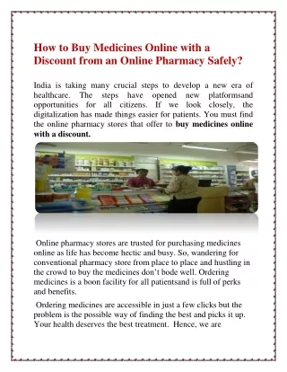 How to Buy Medicines Online with a Discount from an Online Pharmacy Safely?