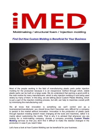 Find Out How Custom Molding is Beneficial for Your Business