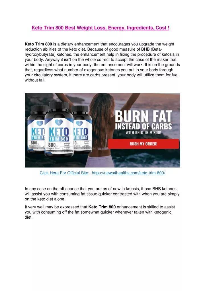 keto trim 800 best weight loss energy ingredients