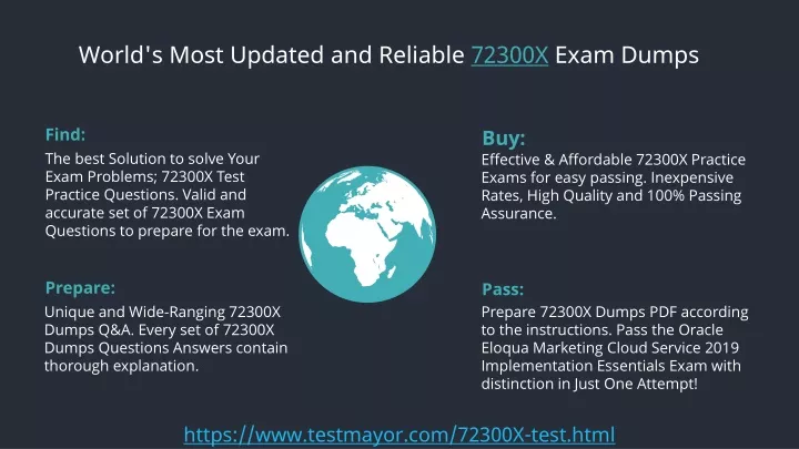 world s most updated and reliable 72300x exam