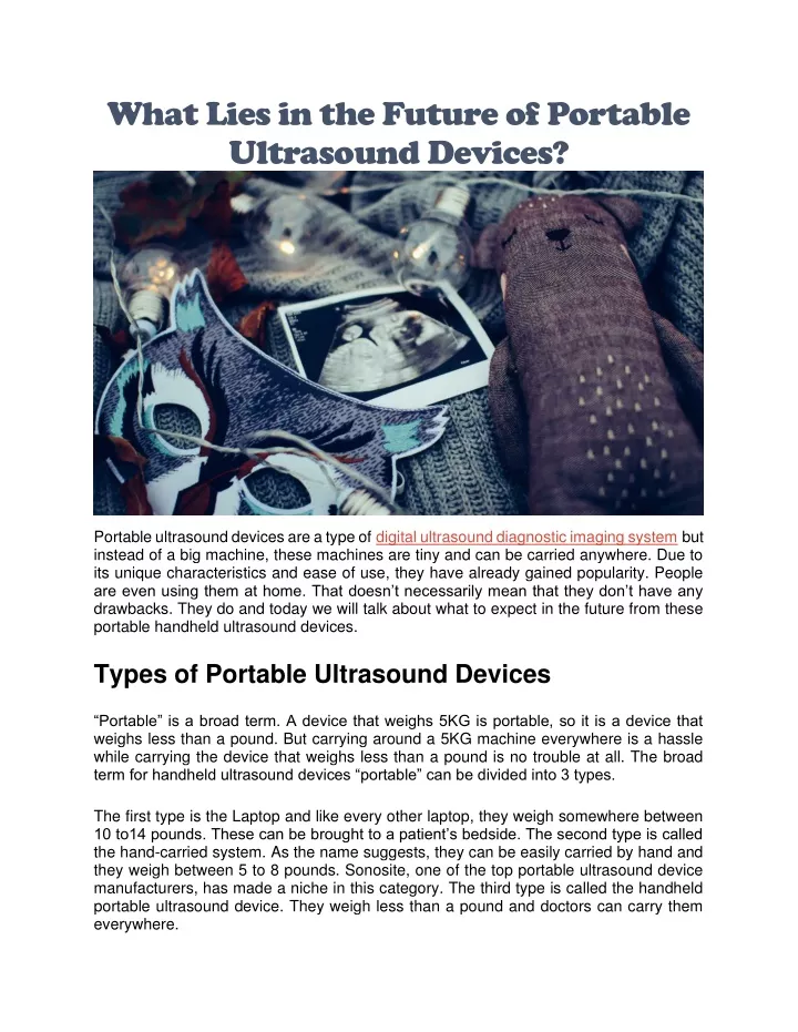 what lies in the future of portable ultrasound