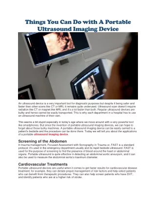 Ultrasound imaging device