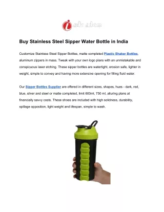 Buy Stainless Steel Sipper Water Bottle in India