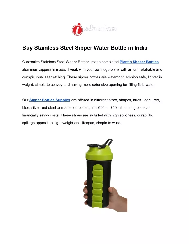 buy stainless steel sipper water bottle in india