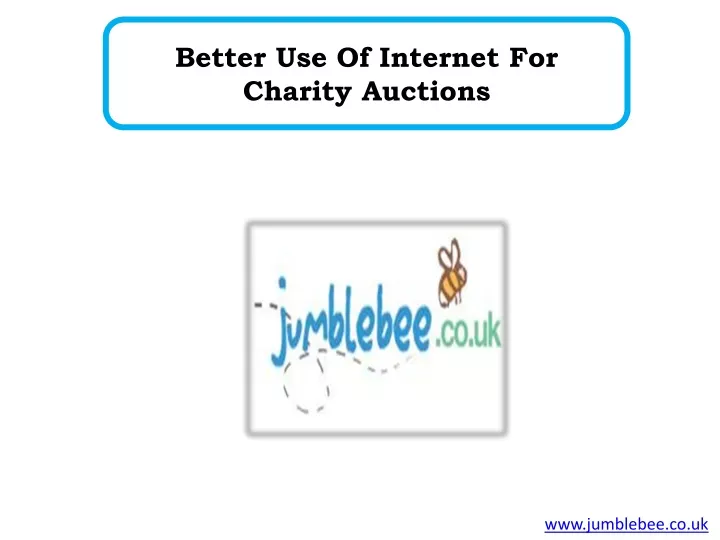 better use of internet for charity auctions